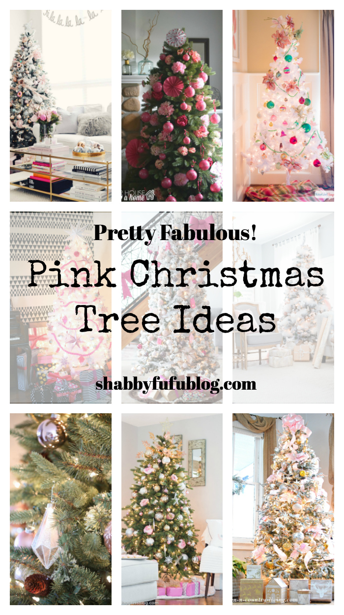 Pretty Pink Christmas Tree Decorations and Pink Holiday Decor Shabbyfufu