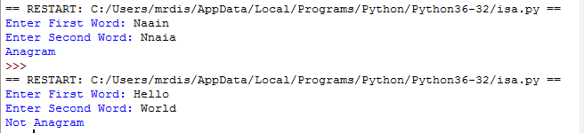 Anagram Python - PROGRAMMING