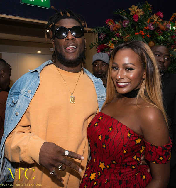 Dj Cuppy and Burna Boy at London Exhibiton AFRICA NOW