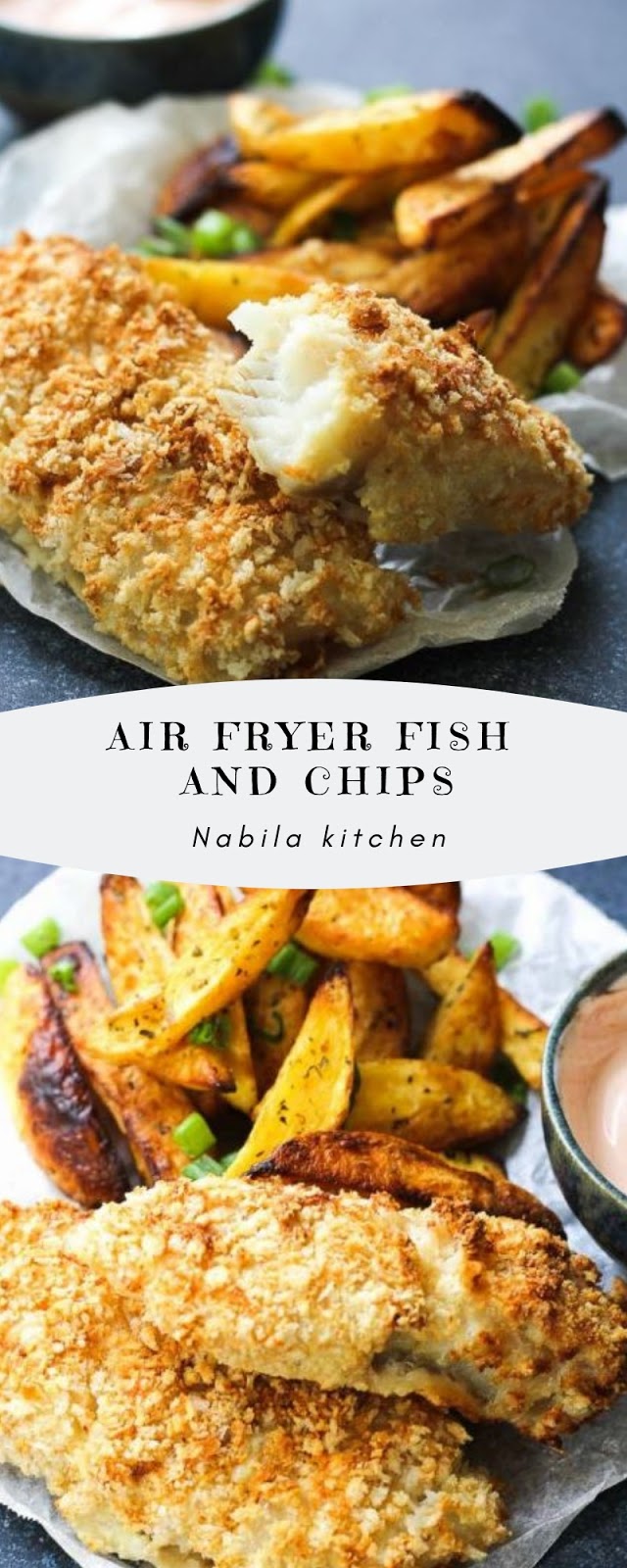 Air fryer fish and chips Recipe Nabila Kitchen