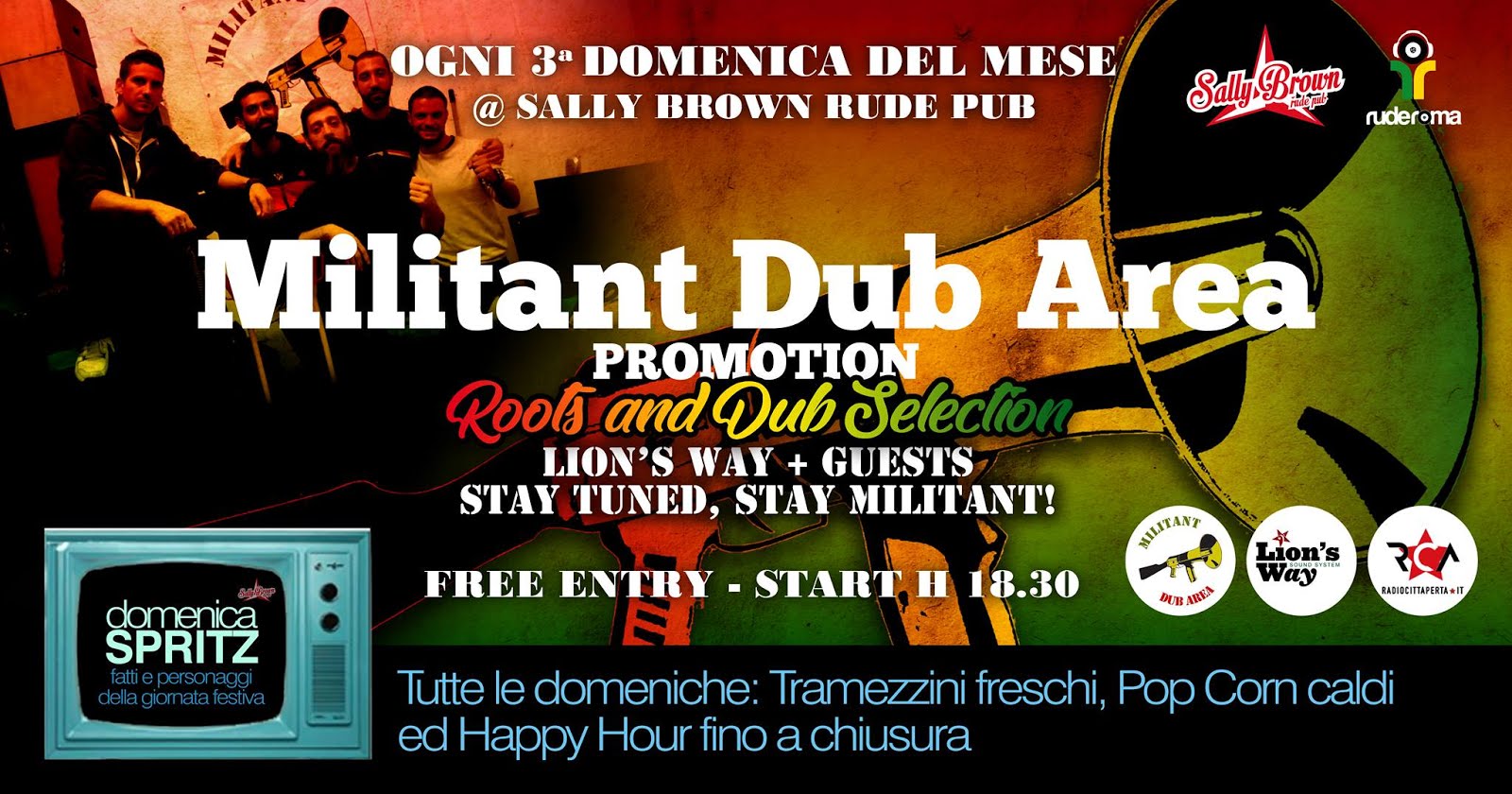 NEXT LION'S WAY/MILITANT DUB AREA EVENTS