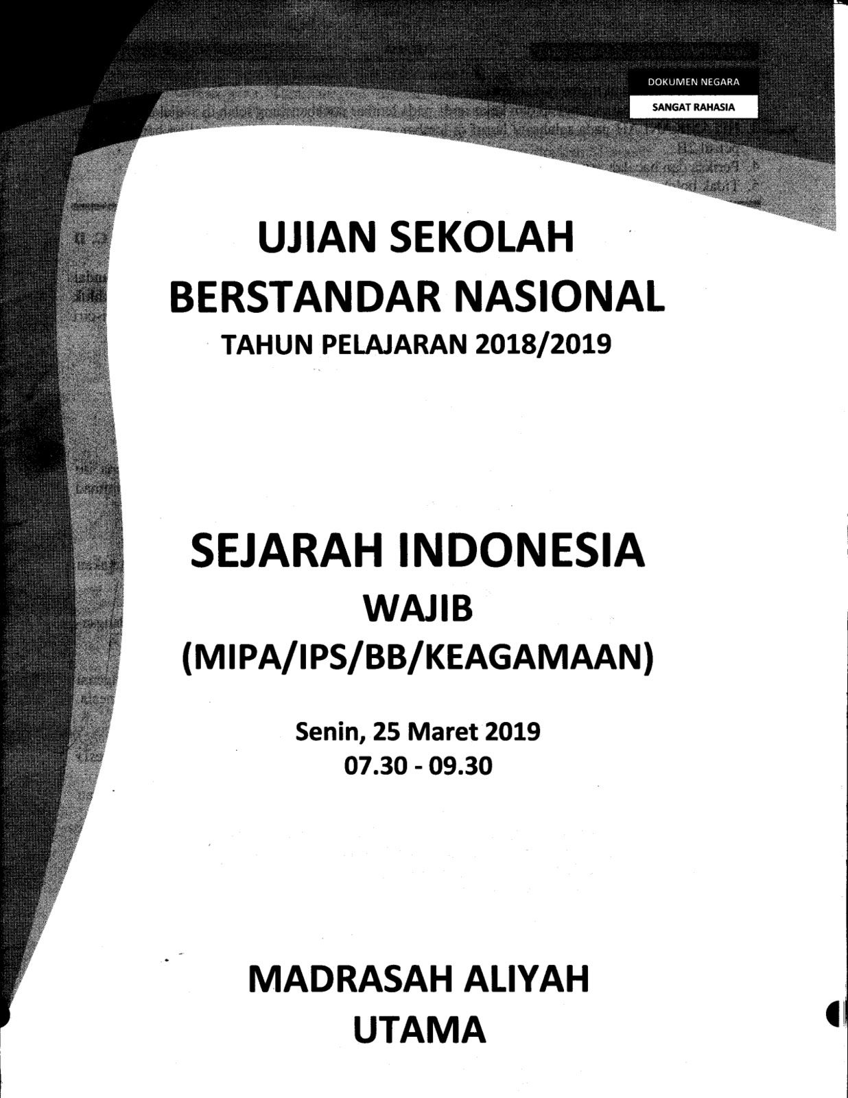 Soal Usbn Sejarah Indonesia Sma 2018