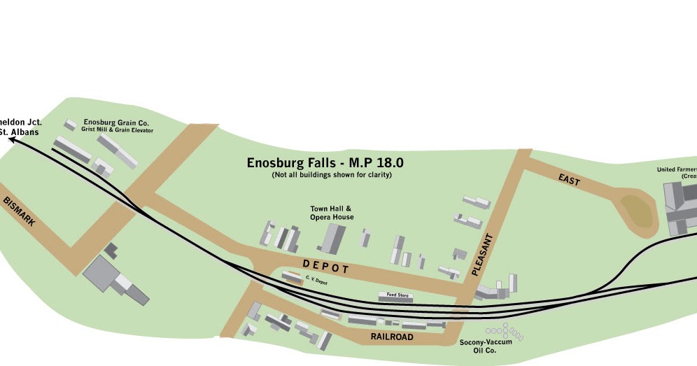 Central Vermont Railway Richford Branch Maps 4 Enosburg Falls