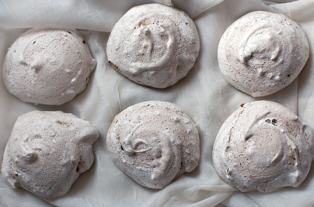 Savoring Time in the Kitchen Chocolate Pecan Meringues with Easy Berry Sauce