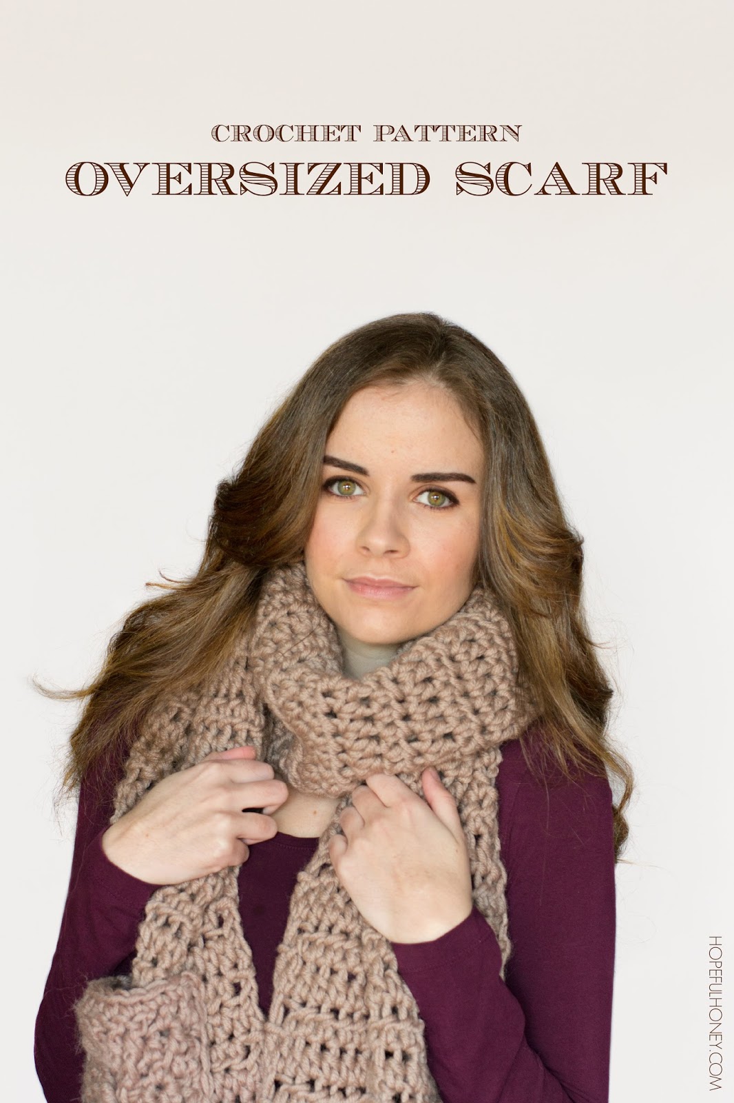 Adornos Malulu Hopeful Honey Craft, Crochet, Create Oversized Scarf