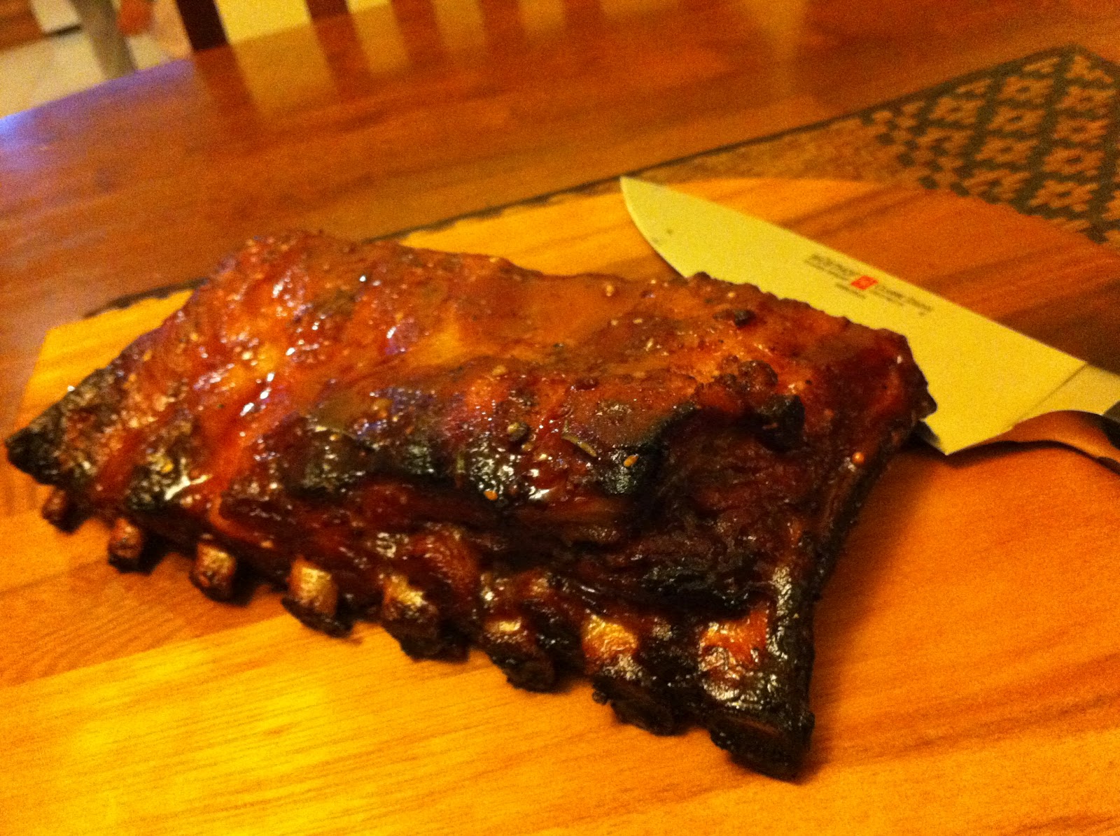 After 6 A&W Root Beer Pork Ribs on a er Q