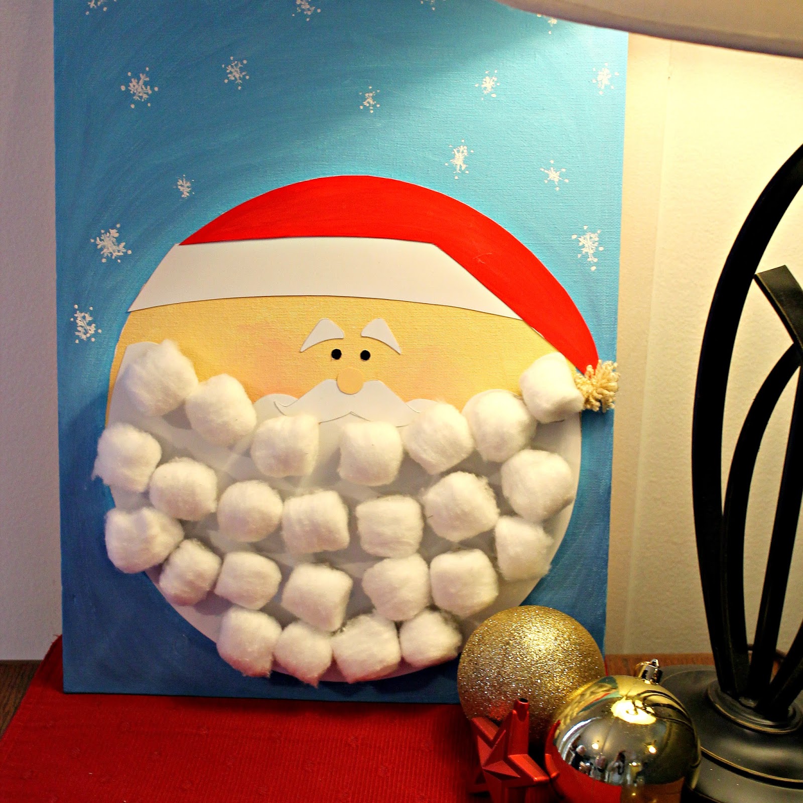 freshly-completed-reusable-cotton-ball-santa-countdown