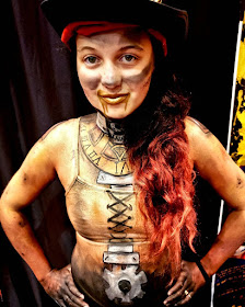 Steampunk makeup how to DIY body and face painting