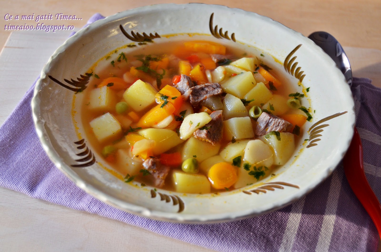 Ciorba de legume cu vitel - la Multicooker