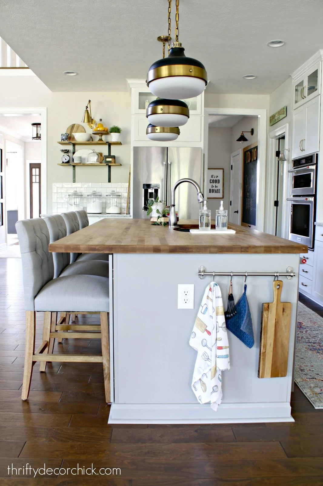 How to add character to plain kitchen island 