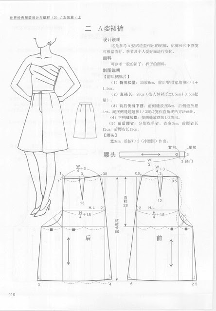 sewing- patterns of pants from asian books