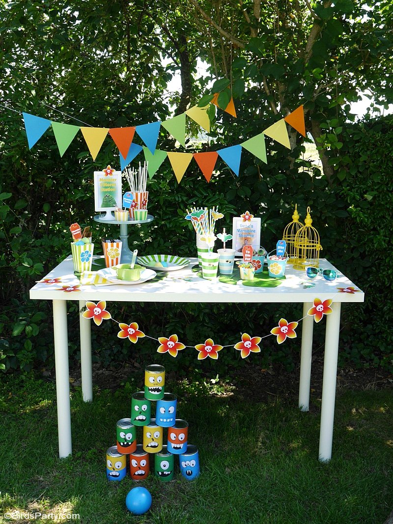 A Summer Backyard Camping Party With Free Printables Party Ideas