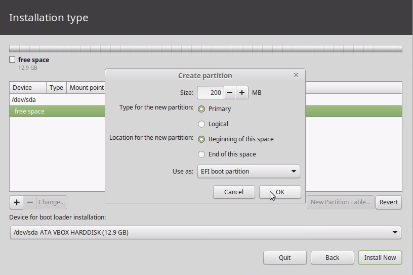 Openlnx How to install Linux Mint 17.3 (Rosa) UEFI mode Single boot
