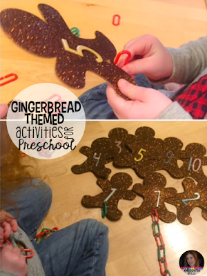 Gingerbread Man Activities, Centers and Crafts. The boys and girls will learn important math, literacy and book comprehension concepts, strategies and skills through book centered lessons and activities. Check out our blog post for more ideas and freebies!
