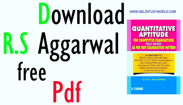 RS Agarwal Aptitude Book PDF Free Download RS Agarwal Aptitude Book PDF Free Download