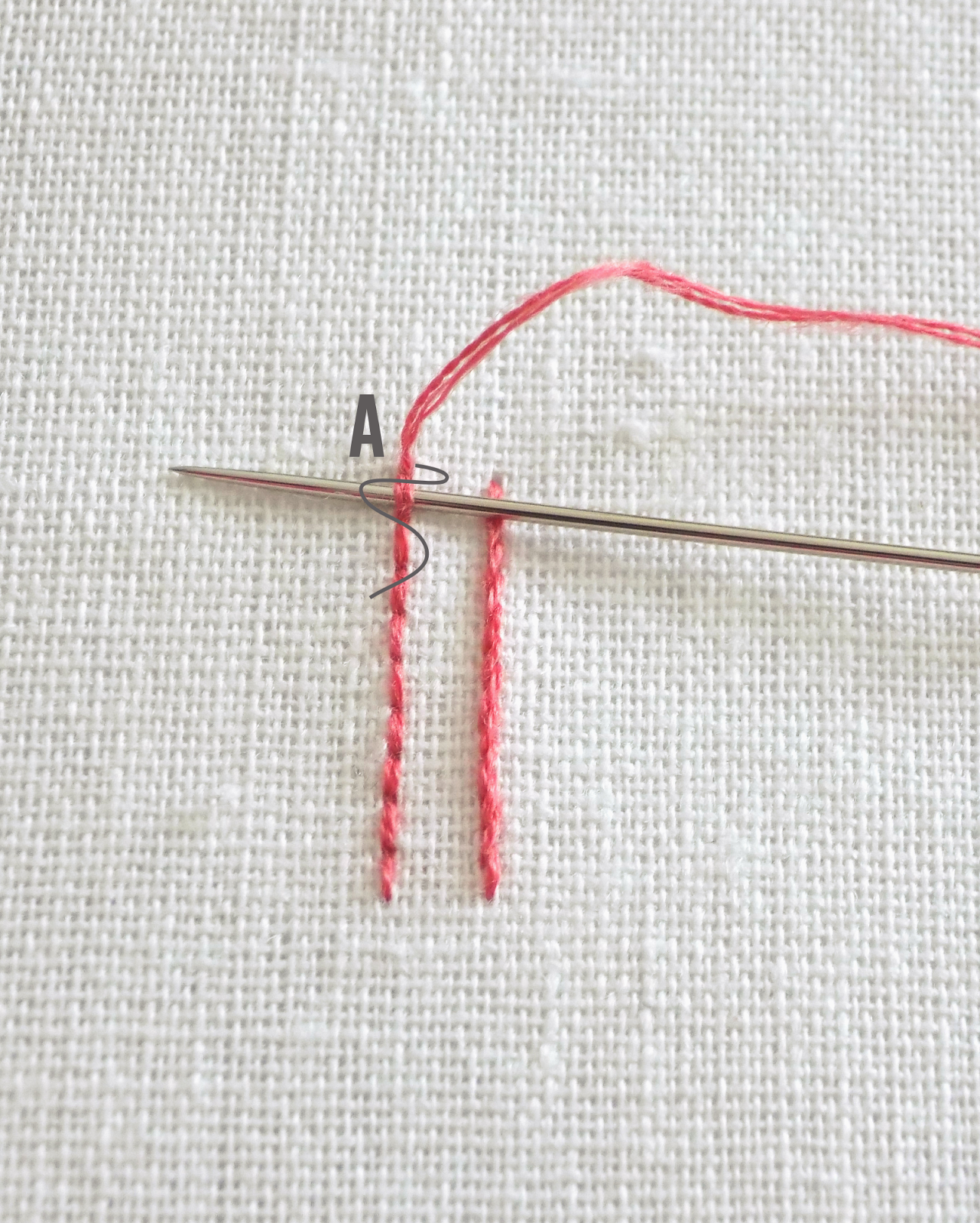 Back stitch and whipped back stitch Stitch Floral