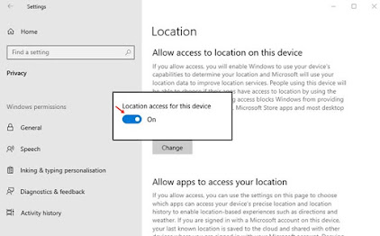 Cara Menonaktifkan Atau Membatasi Akses Lokasi Windows 10