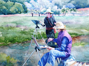 During the month of February, the Jade Fon plein air painting group of which . (plein air painters)
