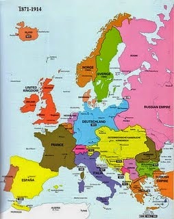 Historia de España: Mapa de Europa finales del siglo XIX