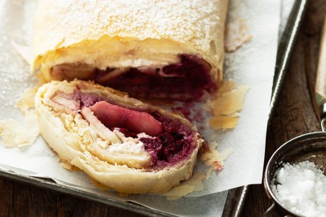 Cherry, apple and ricotta strudel recipe Best Recipes
