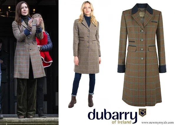 Crown Princess Mary wore Dubarry Blackthorn tweed coat 