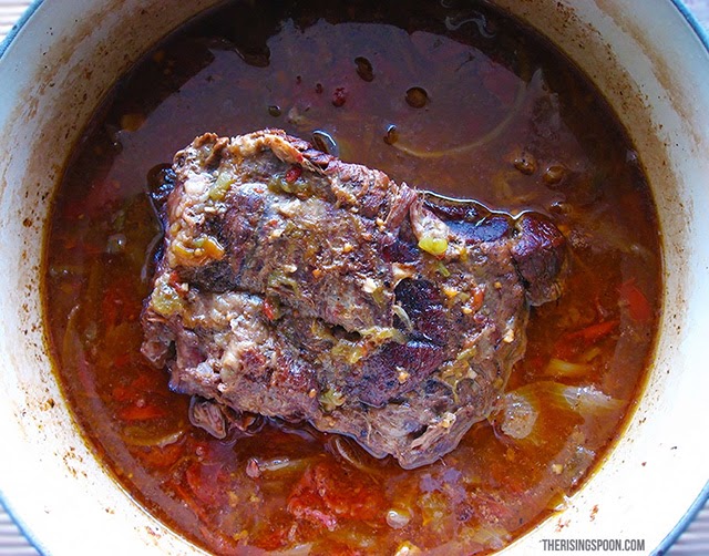 Slow Cooked Beef Pot Roast with Tomatoes & Green Chiles