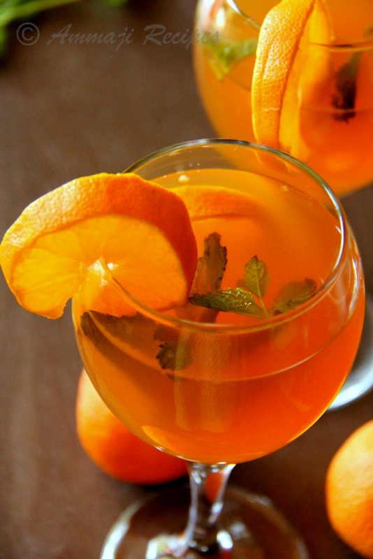 Iced Orange Tea Indian Food Recipes Ammaji Kitchen