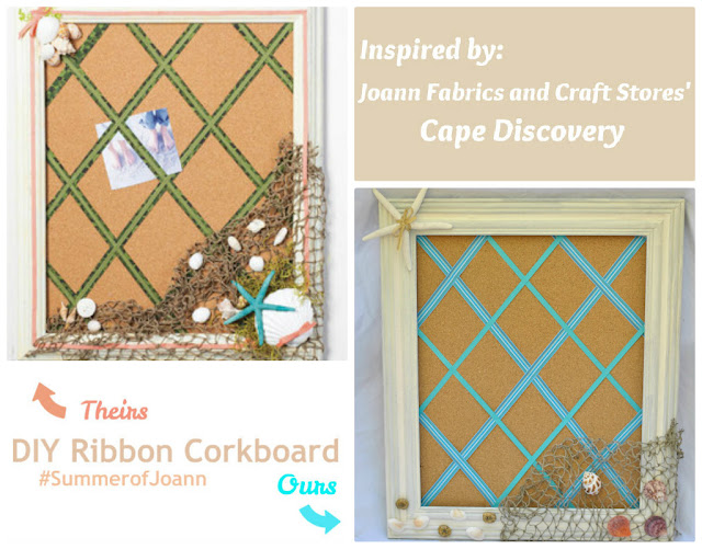 Life With 4 Boys DIY Ribbon Cork Board SummerofJoann