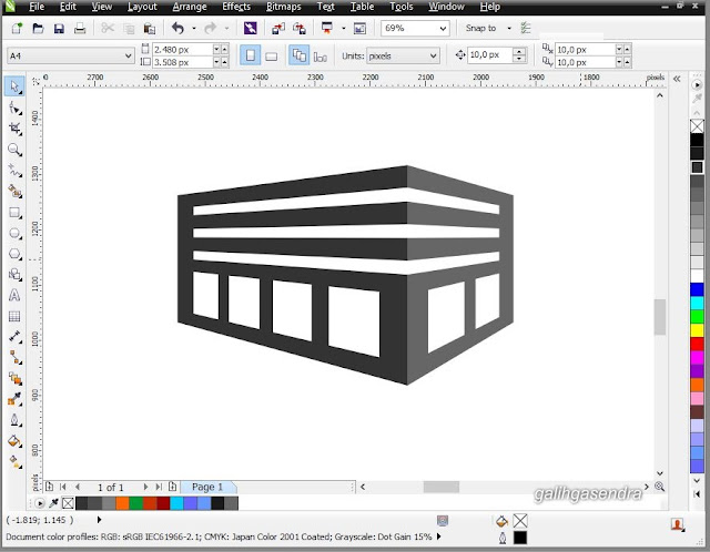 Illustrator Tutorial Flat 2 Point Perspective Logo Building