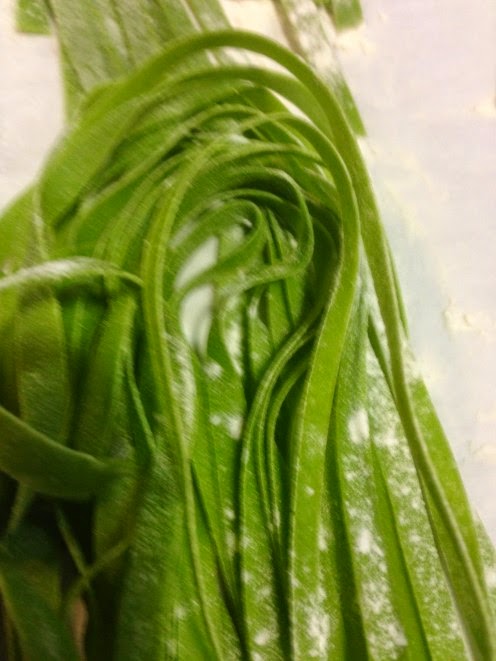 Green spinach pasta recipe