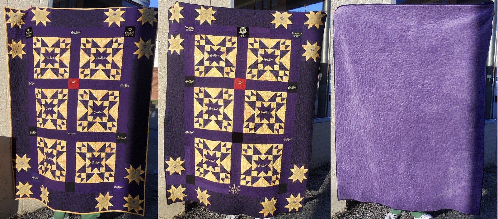 Katie's Quilts and Crafts New Crown Royal Quilt