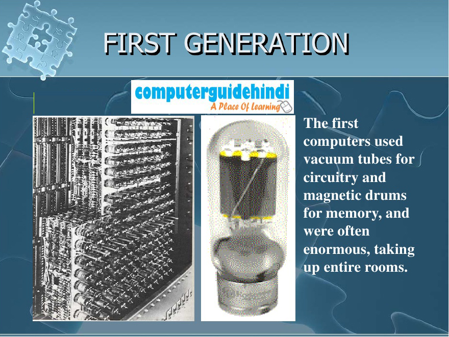 Generation Of Computer कंप्यूटर की पीढ़ी Computerguidehindi India