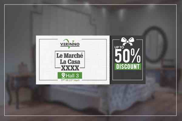 عروض Verinno للاثاث فى معرض لو مارشيه من 19 حتى 22 ابريل 2018