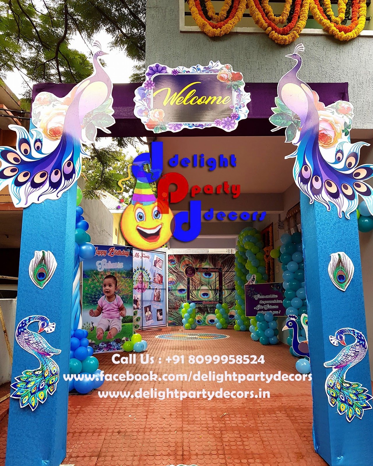 Delight Party Decors Peacock Theme Party Decoration In Hyderabad