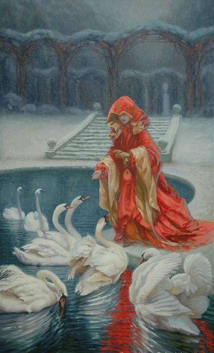 The Red Mask | Elena Kukanova [Елена Куканова] 1979 - Russian painter