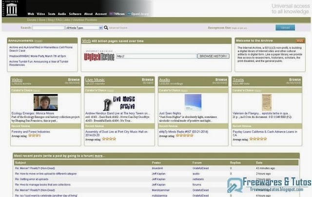 Le site du jour : Internet Archive