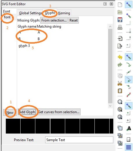 SVG Font Editor Inkscape Software - SVG Font Editor