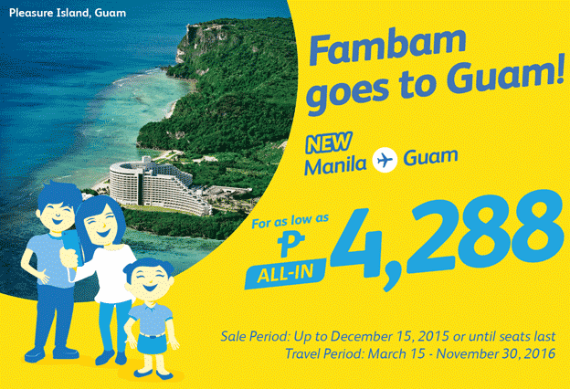 Manila to Guam Promo Fares 2016