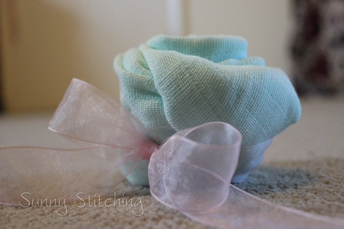 How to Fold a Muslin Cloth Rose: Sunny Stitching make a muslin cloth rose