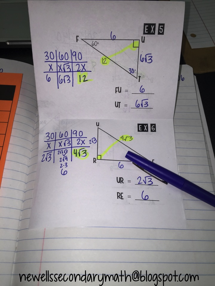better questions special right triangles mrs newell s math special right triangles chart