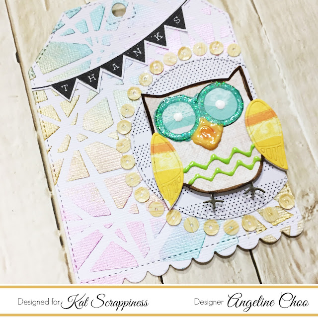 ScrappyScrappy: [NEW VIDEO] Owl Nuvo Mousse Tag with Kat Scrappiness #scrappyscrappy #katscrappiness #heroarts #tonicstudios #dylusions #stamp #stamping #card #cardmaking #tagmaking #owl #nuvodrop #nuvojeweldrop #nuvoglitter #stencil #nuvomousse #diecut #katscrappinessdie #katscrappinesssequin #quicktipvideo #youtube