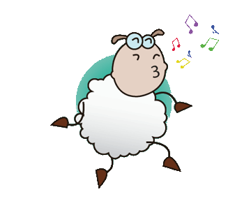 LINE Creators' Stickers - Funny and Fluffy-white Sheep Animated II