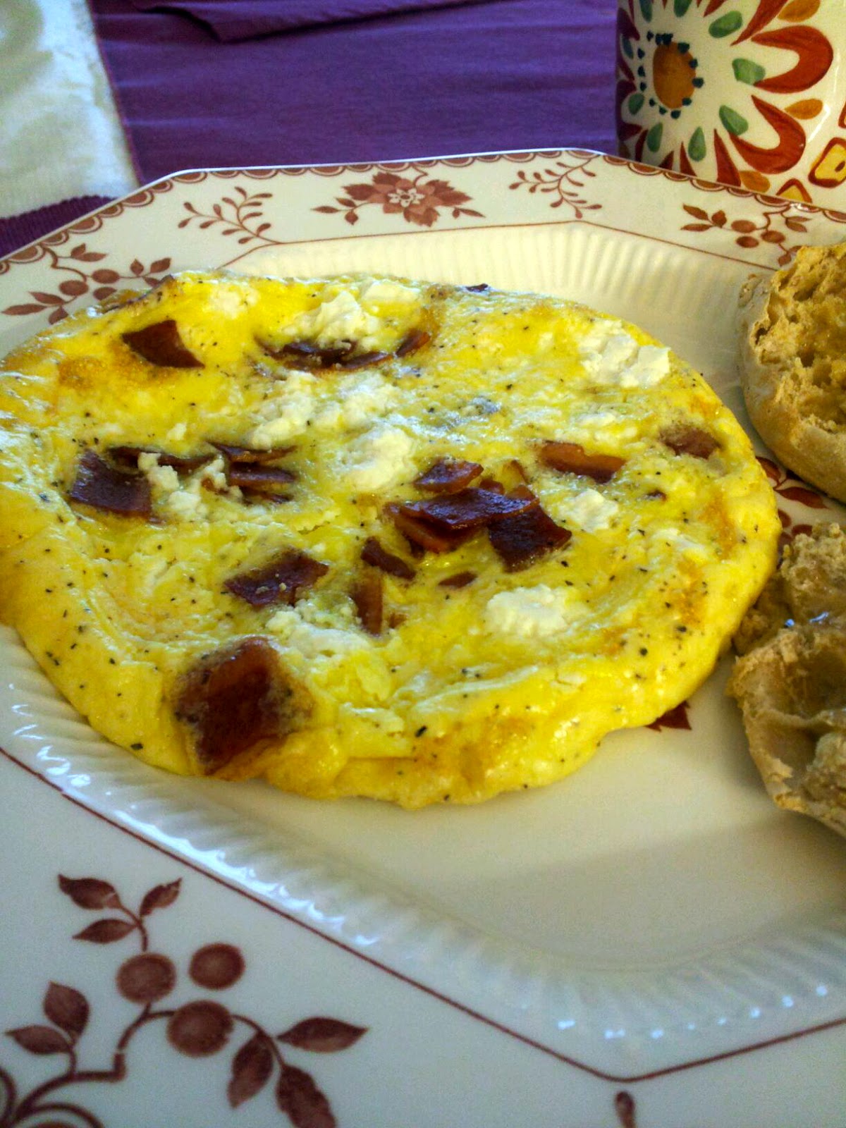 Sunny Side Up Turkey Bacon & Goat Cheese Frittata