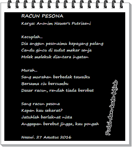 puisi Pesona asing rona durasi. puisi Pesona asing rona durasi.