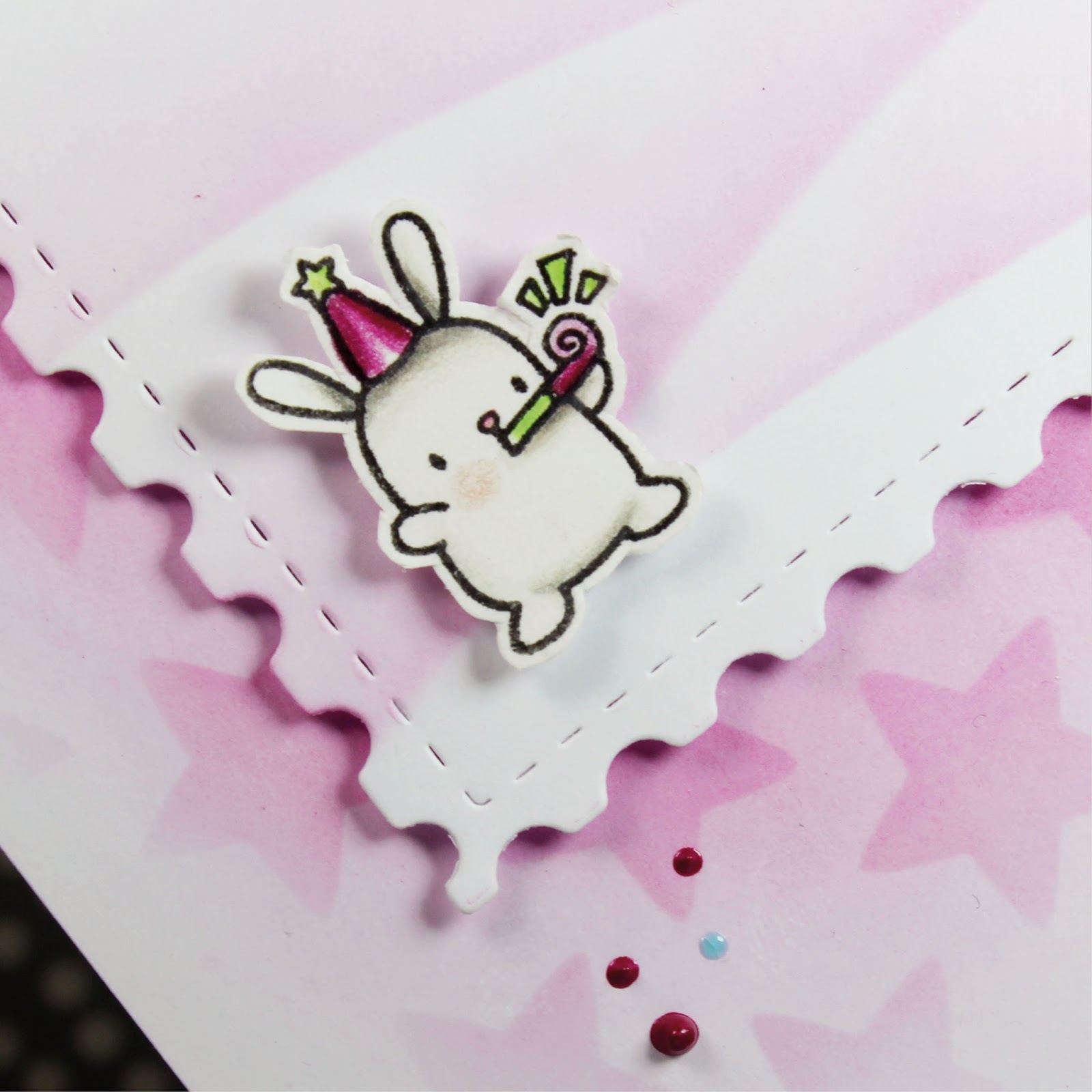 Mit Herz und Schere: Rosa Karte für Rosali Mit Herz und Schere: Rosa Karte für Rosali