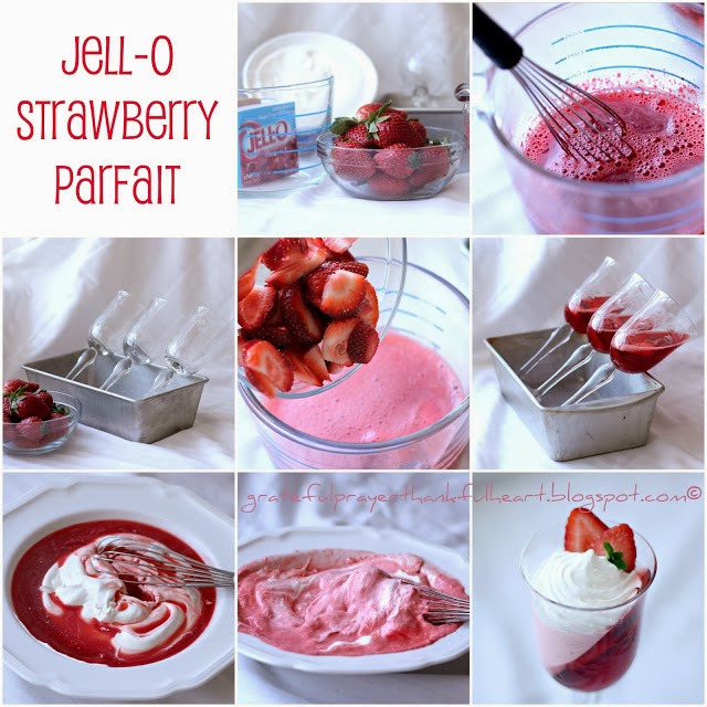 Jello Strawberry Parfait