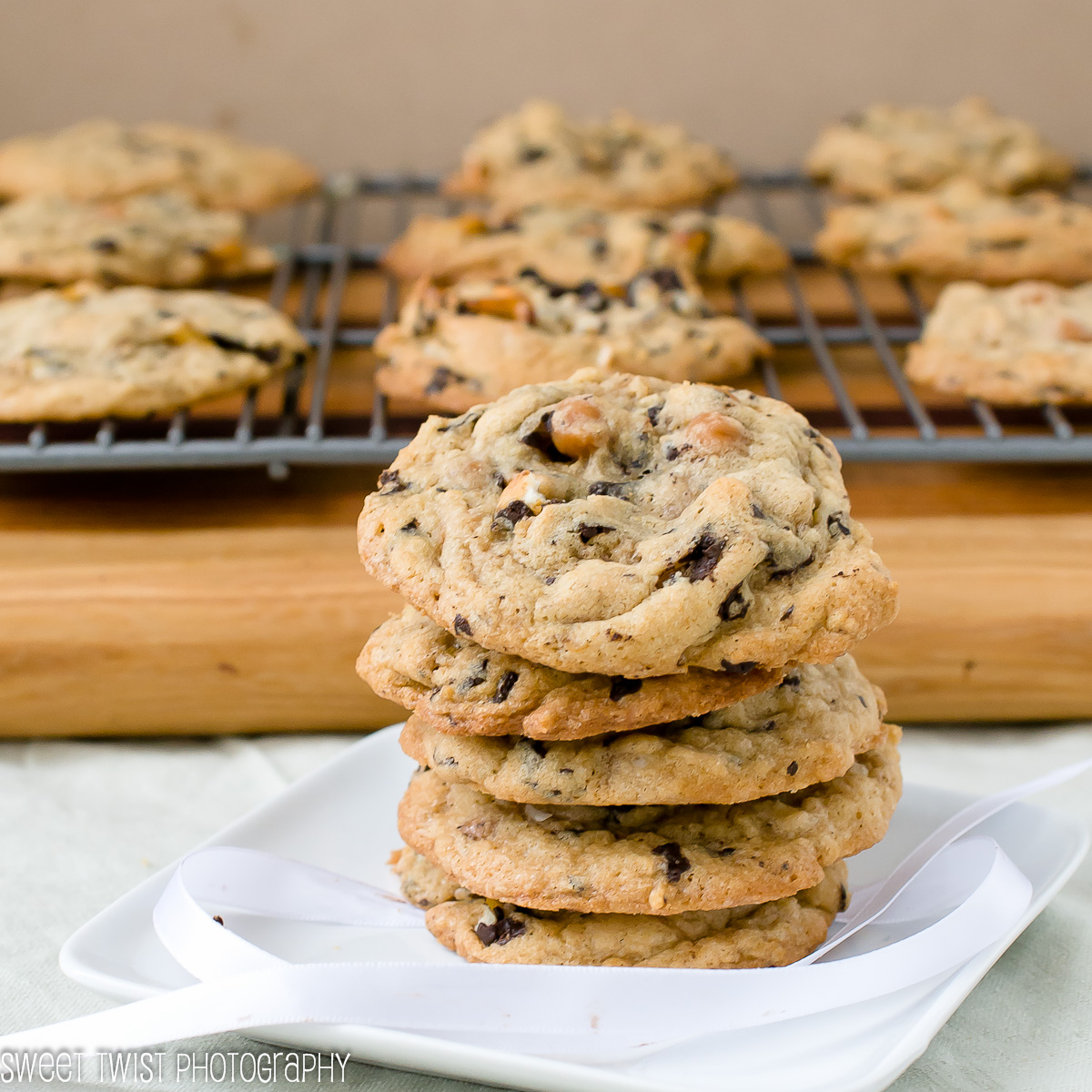 Sweet Twist of Blogging Chocolate Covered Pretzel & Caramel Cookies