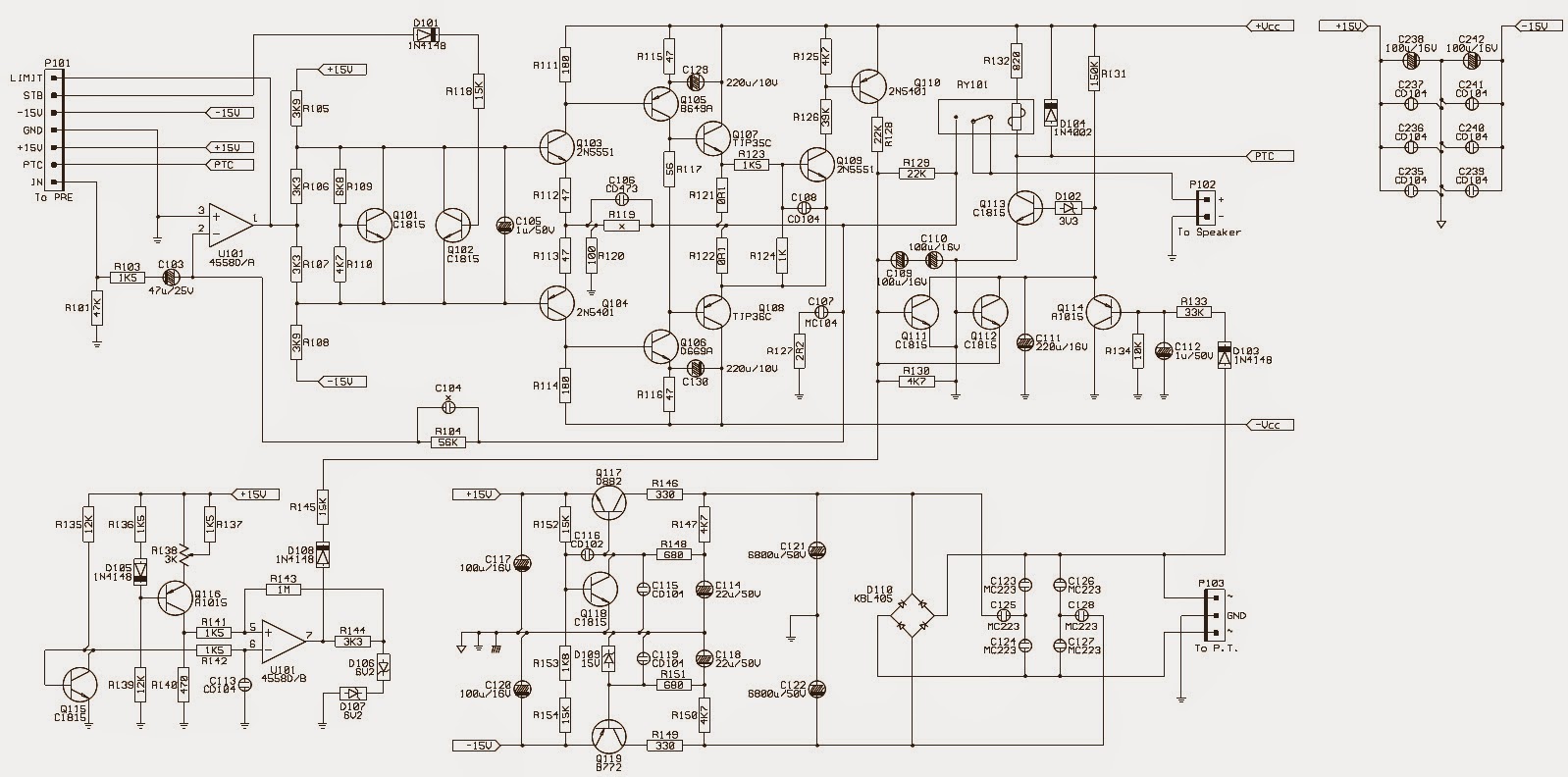 Electro help: JBL BALBOA SERIES Powered SUB-10 – CIRCUIT DIAGRAM
