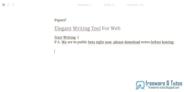 Paperr : un traitement de texte minimaliste en ligne