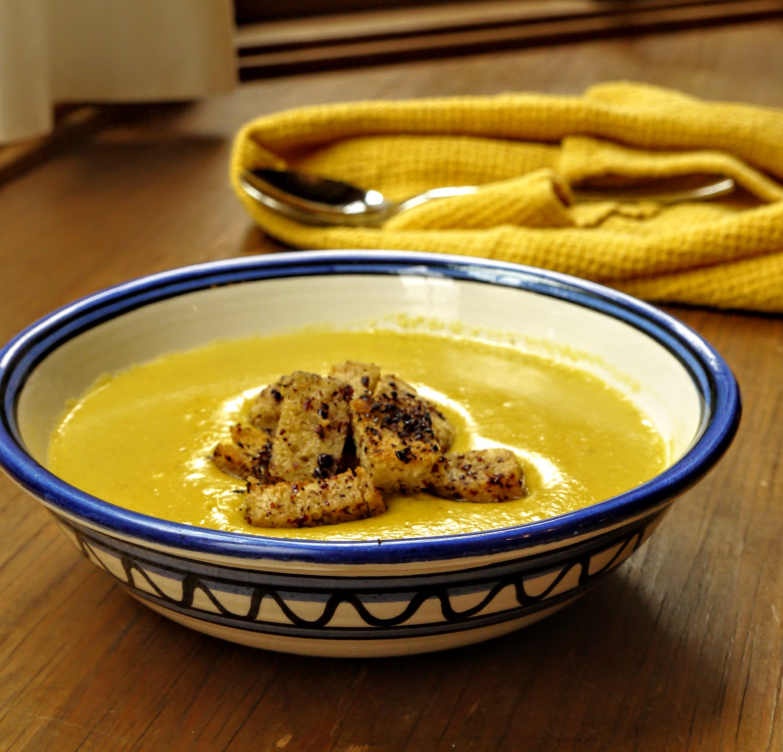 Bint Rhoda's Kitchen Red Lentil Soup with Sourdough Sumac Croutons
